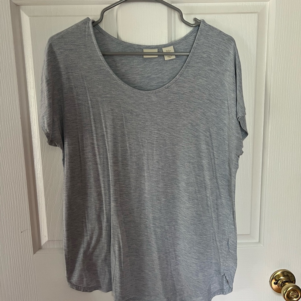 St. Tropez Gray Relaxed Short Sleeve Tee
